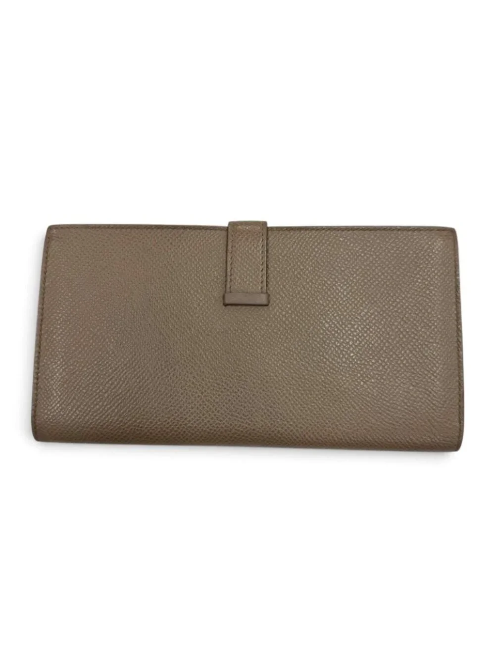 Hermes Bearn Soufflet Veau Epsom Taupe Gold Wallet